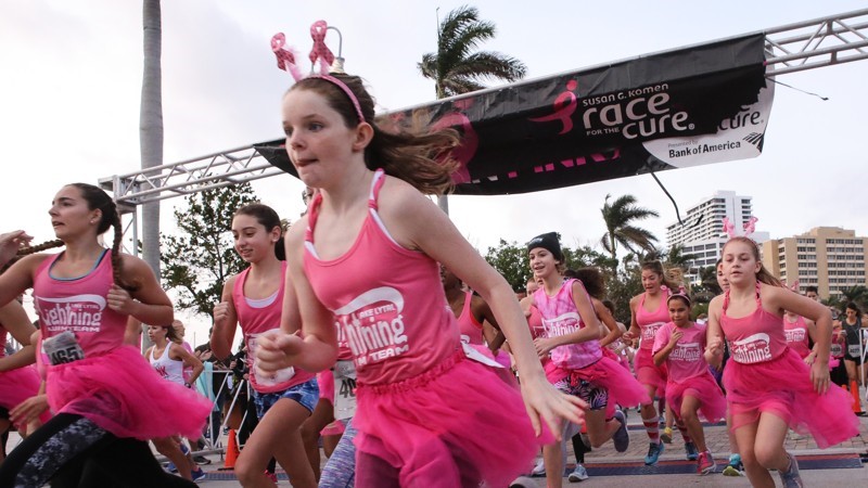 Girls led the pack in the children’s division of Race for the Cure.