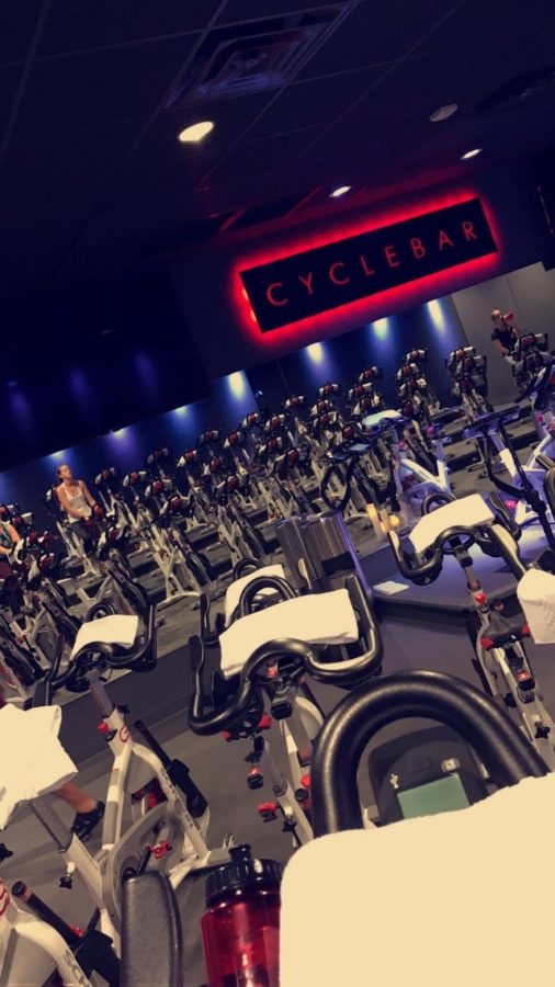 Inside look of Cycle bars spinning room. 