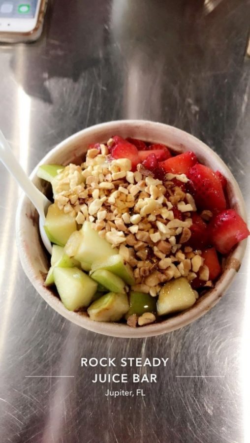 The Candied Apple acai bowl from Rock Steady.