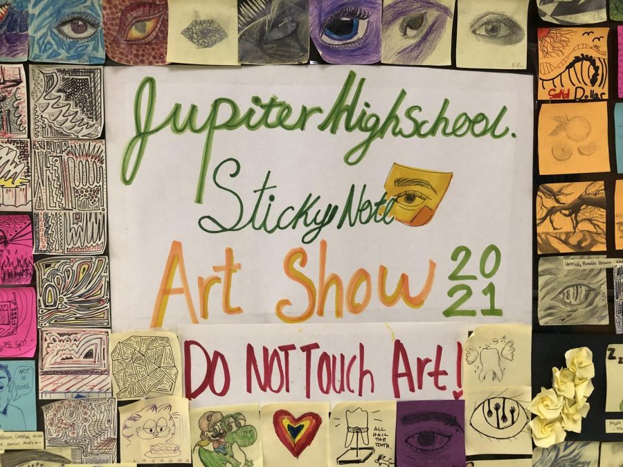 National Art Honor Society hosts a sticky-note art show