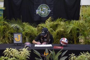 Senior volleyball commit, Courtney Capar, signs to Florida Tech University.