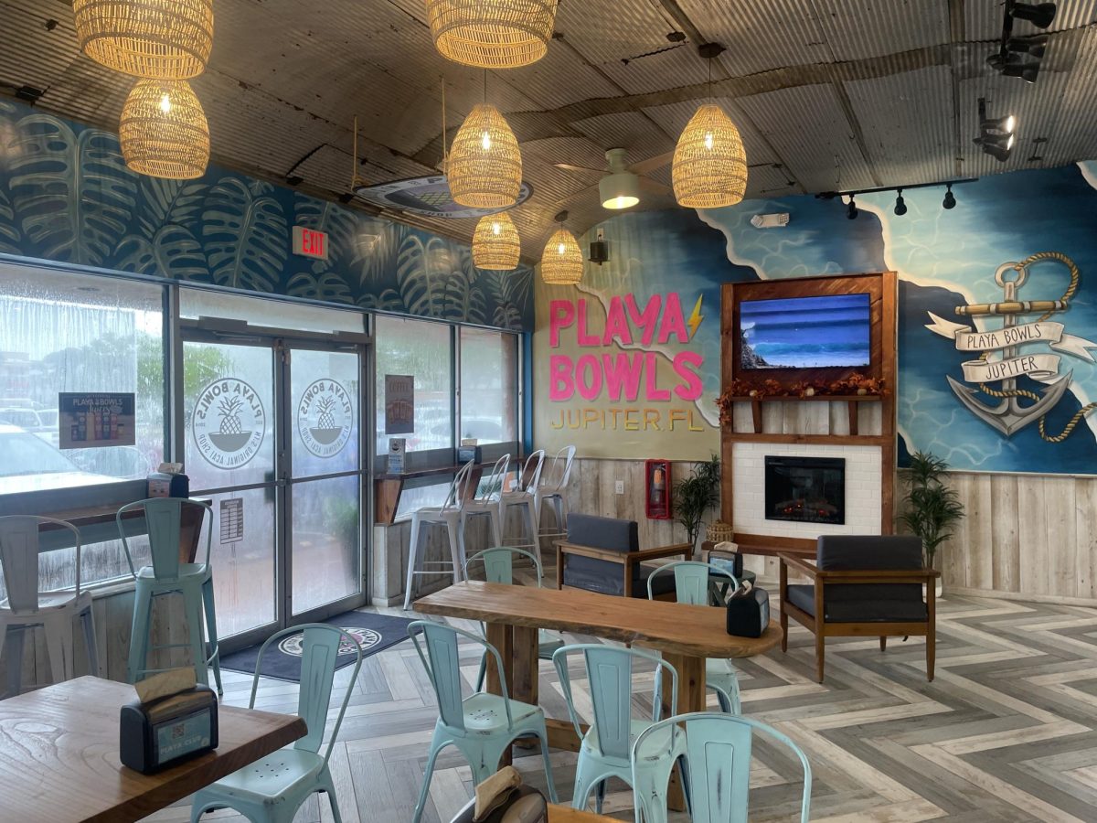 Inside of newly opened Playa Bowls location in Jupiter. 