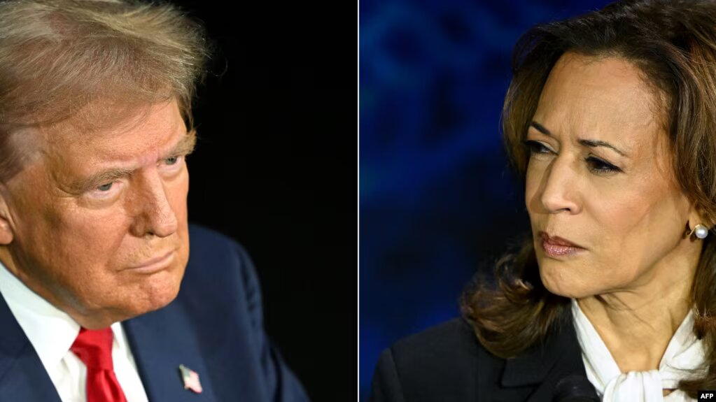 Trump and Harris at the presidential debate