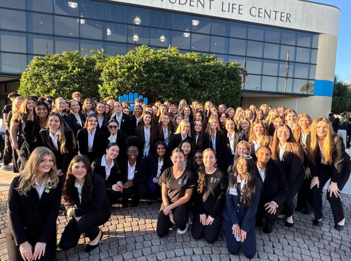 Photo of HOSA at regionals provided by the Jupiter High School HOSA Instagram