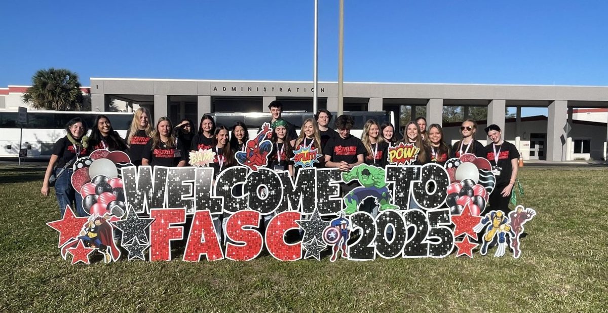 SGA posing for group photo at state conference 