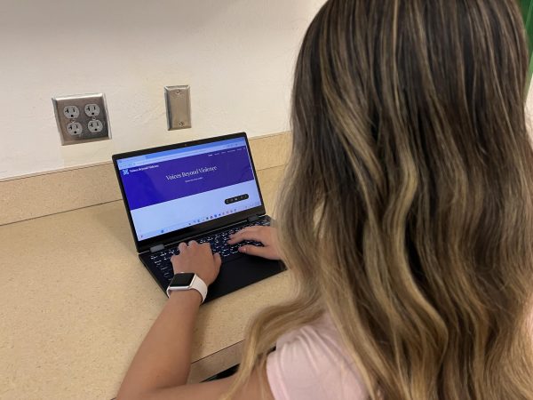 Student on the Voices-Beyond Violence website