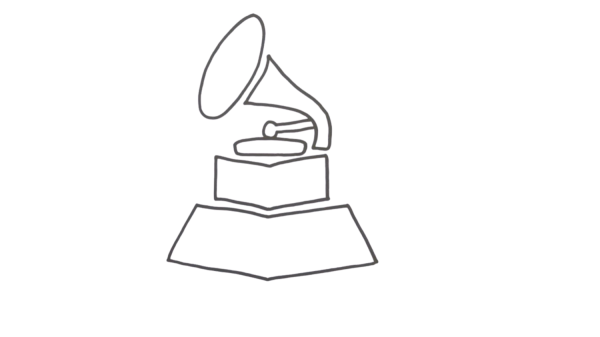 Drawing of Grammy Award